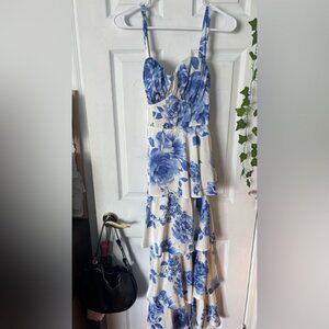 Francesca's Clare Tiered Bow Back Maxi Dress - Originally Retailed at 80.00